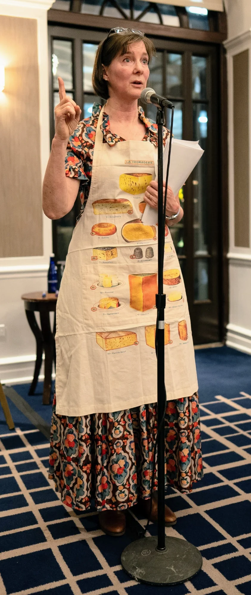 Sharon Ruwart speaking with microphone